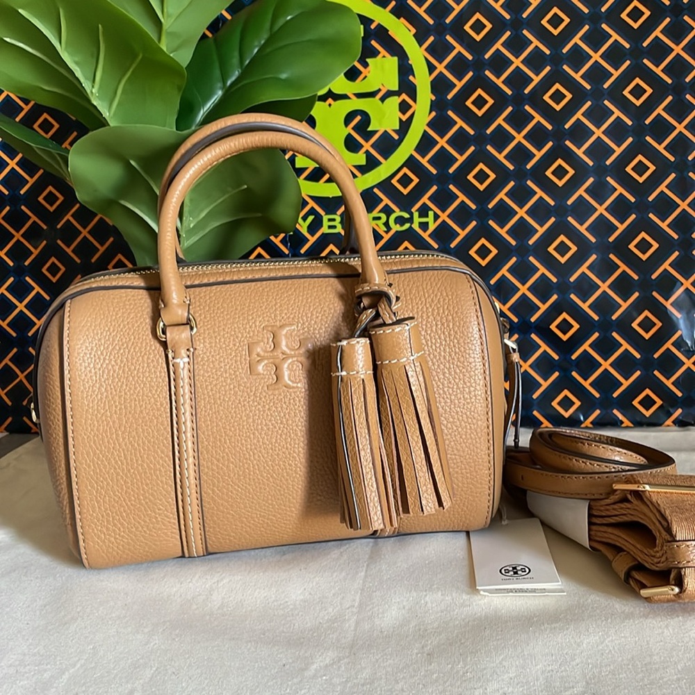 New✨  tory burch thea mini satchel  (brown) crossbody shoulder bag 146449 - Picture 2 of 14